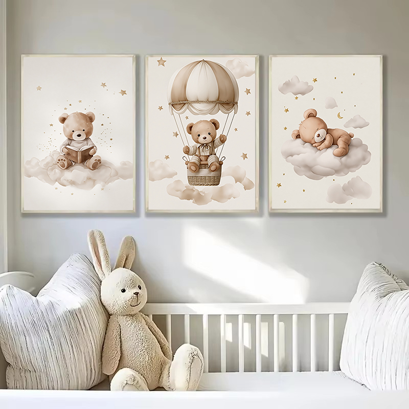 3pcs/set Poster Kanvas Hewan B - Baby Nursery Things ulasan dan harga