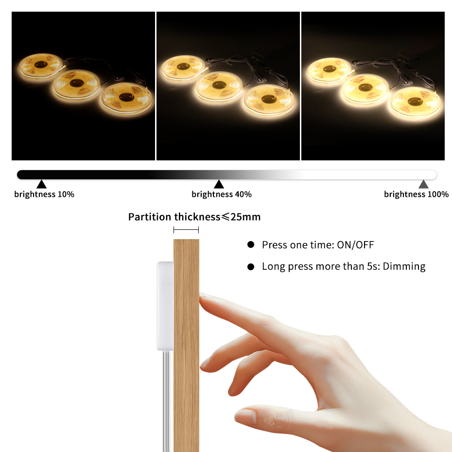 Strip LED COB 24V dengan Steke - Drawer Dresser White ulasan dan harga