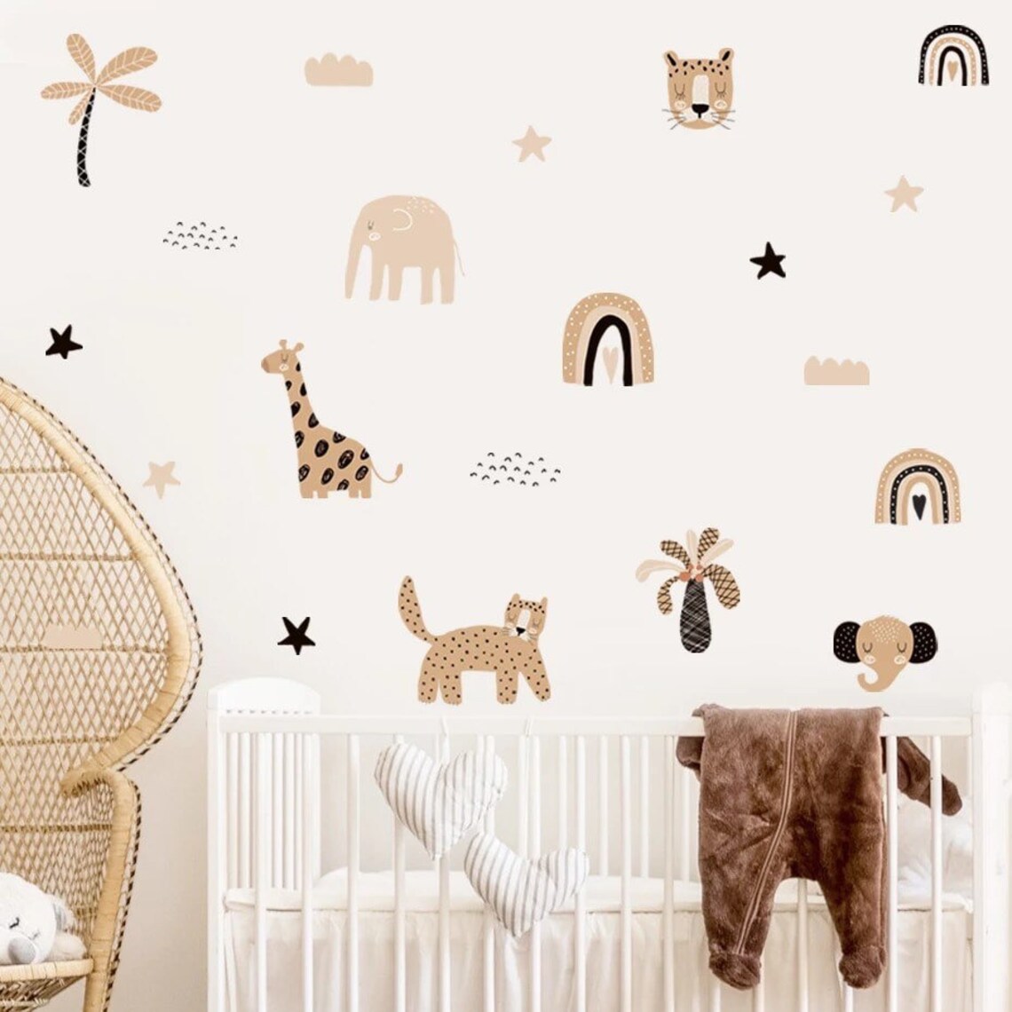 Boho Kartun Pelangi Bintang Wa - Baby Nursery Decor Boy ulasan dan harga