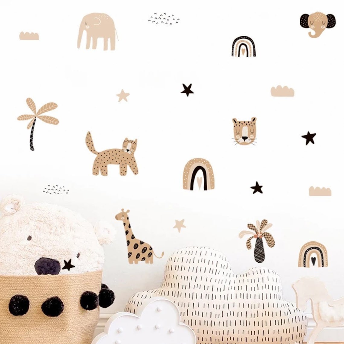 Boho Kartun Pelangi Bintang Wa - Baby Nursery Decor Boy ulasan dan harga